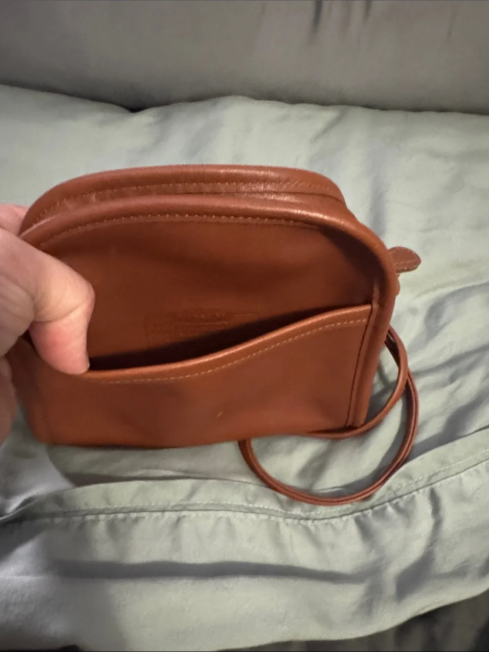 Vintage Coach Mini Abbie Brown Leather Crossbody